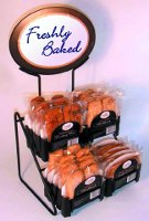 2 tier wire and sheetmetal counter stand