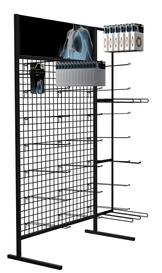Floorstand with Moveable Hooks