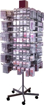 Rotating wire and tube floor standing merchandiser